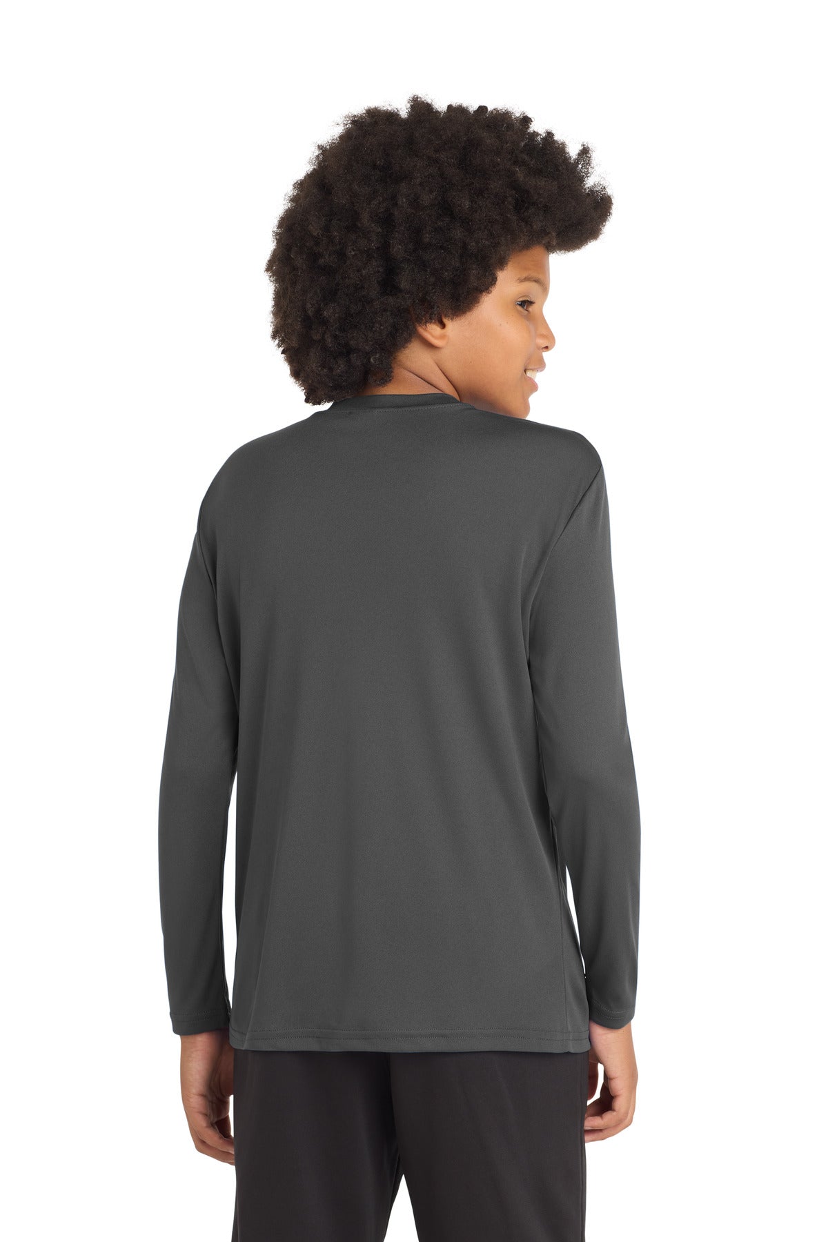 Sport-Tek Youth Long Sleeve PosiCharge Competitor Tee - Iron Grey