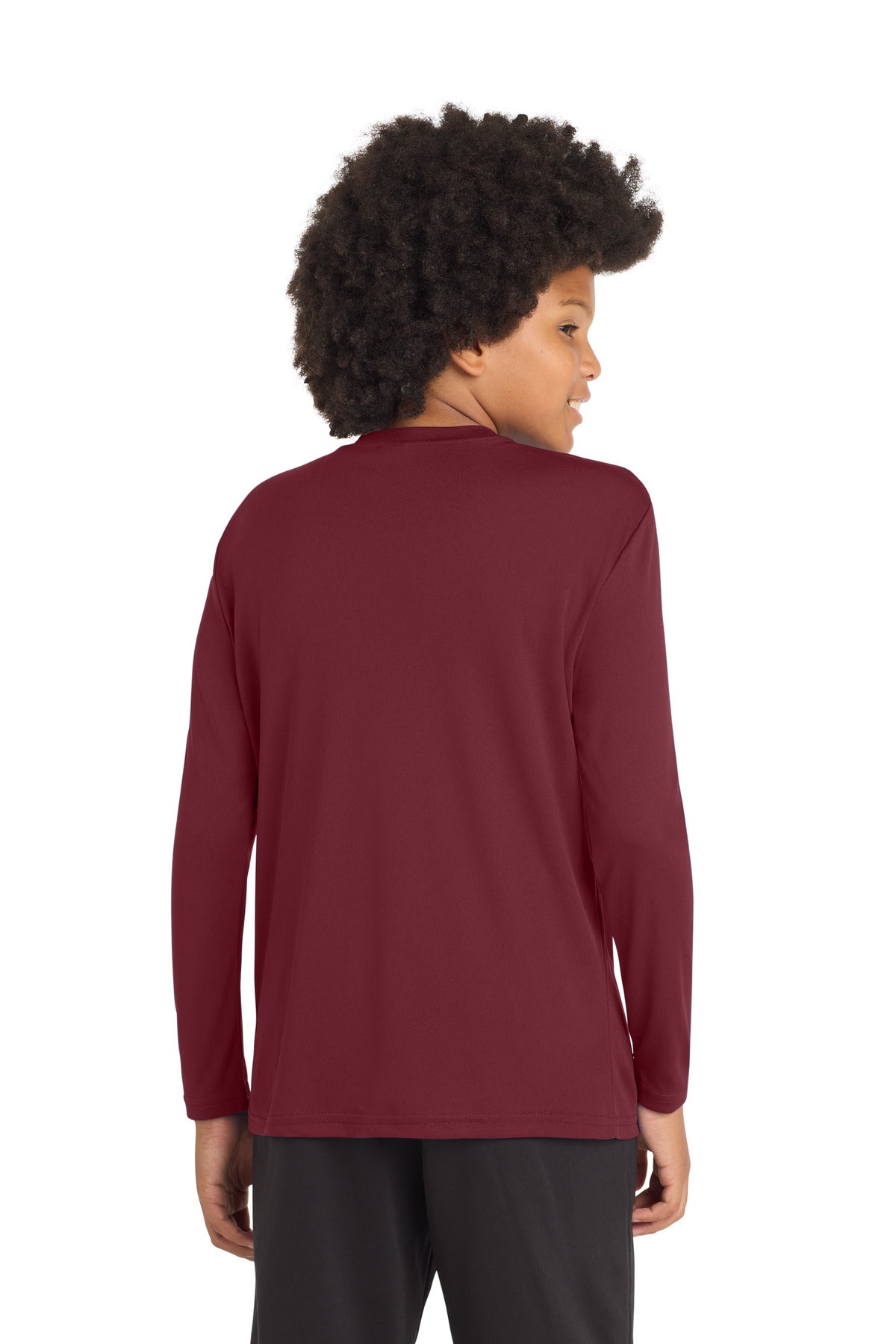 Sport-Tek Youth Long Sleeve PosiCharge Competitor Tee - Maroon