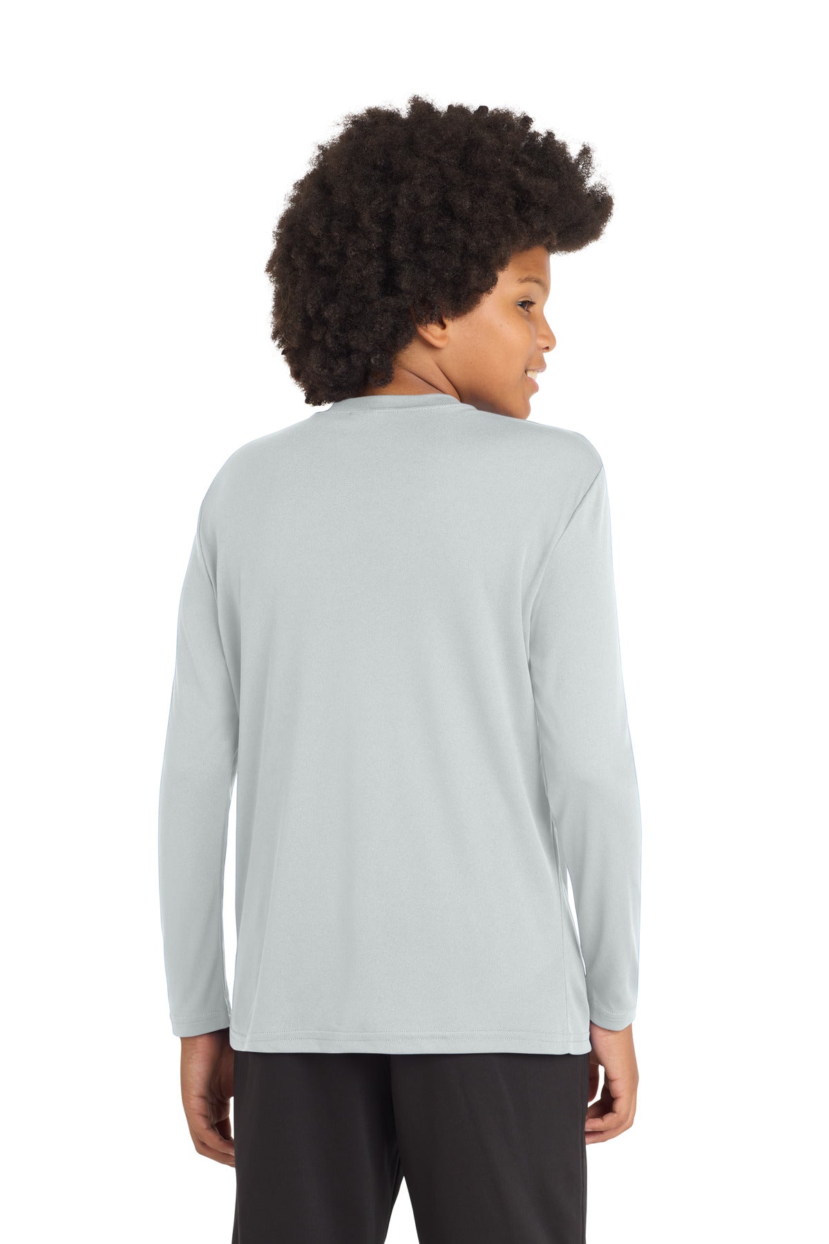 Sport-Tek Youth Long Sleeve PosiCharge Competitor Tee - Silver