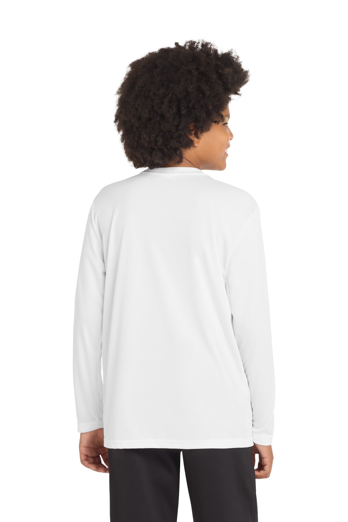 Sport-Tek Youth Long Sleeve PosiCharge Competitor Tee - White