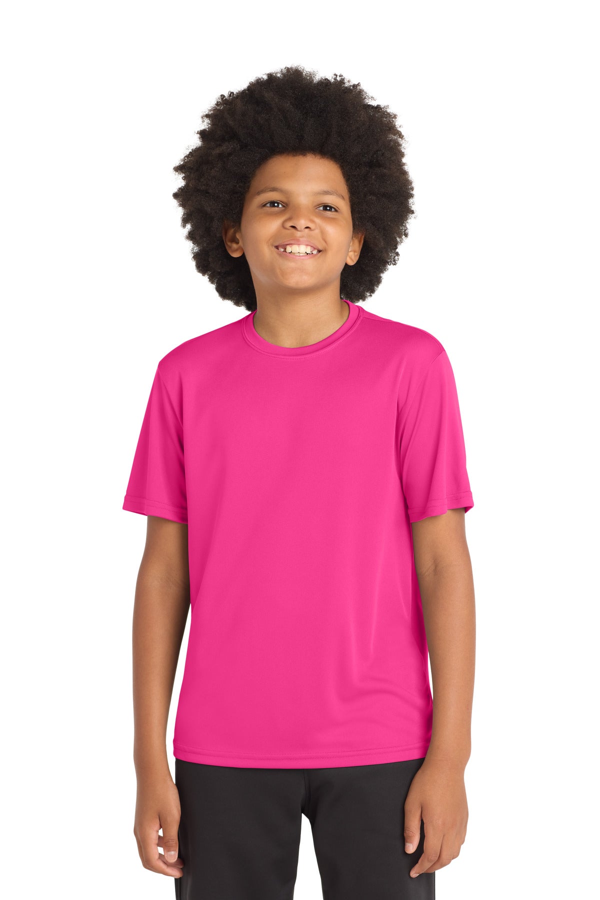 Sport-Tek Youth PosiCharge Competitor Tee - Neon Pink