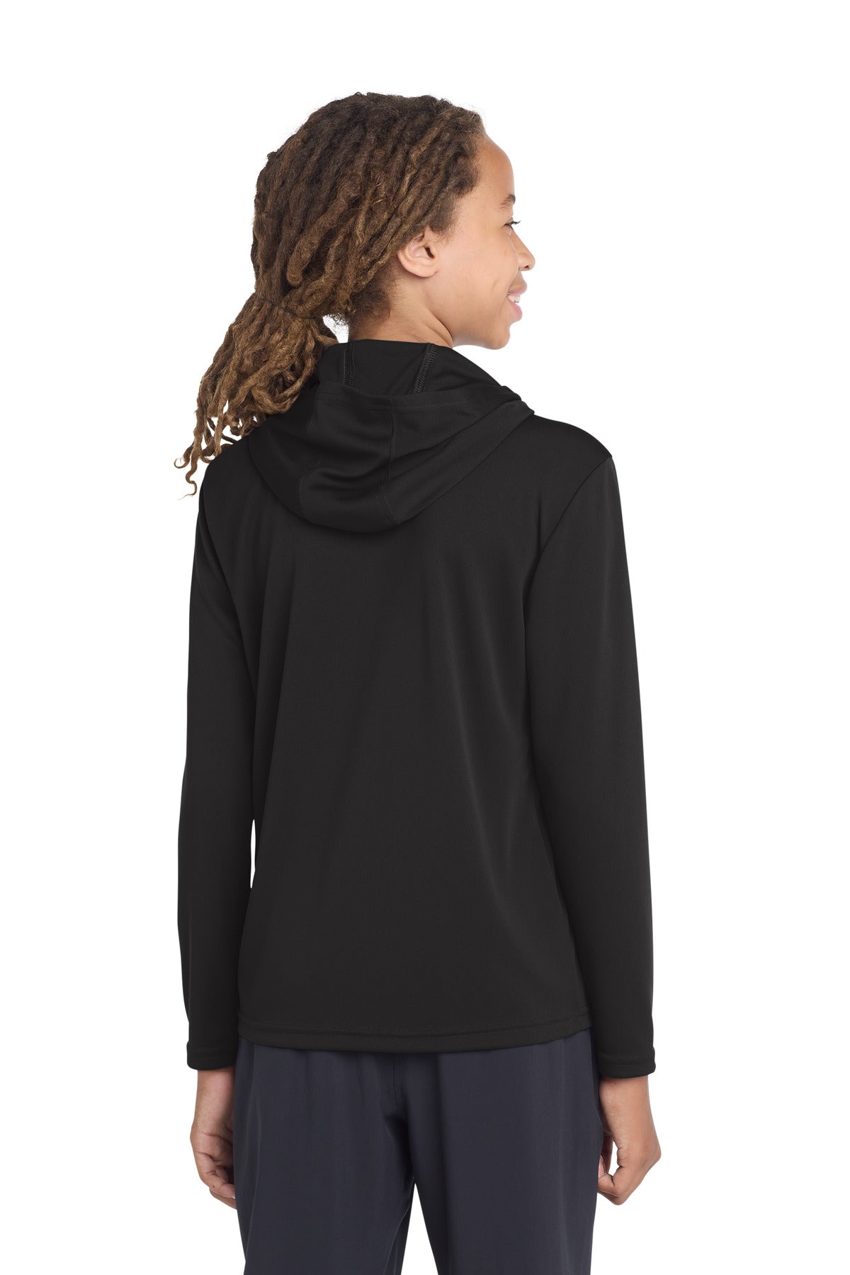 Sport-Tek  Youth PosiCharge  Competitor  Hooded Pullover - Black