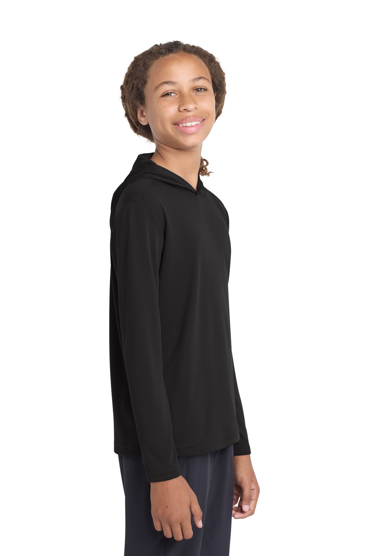 Sport-Tek  Youth PosiCharge  Competitor  Hooded Pullover - Black