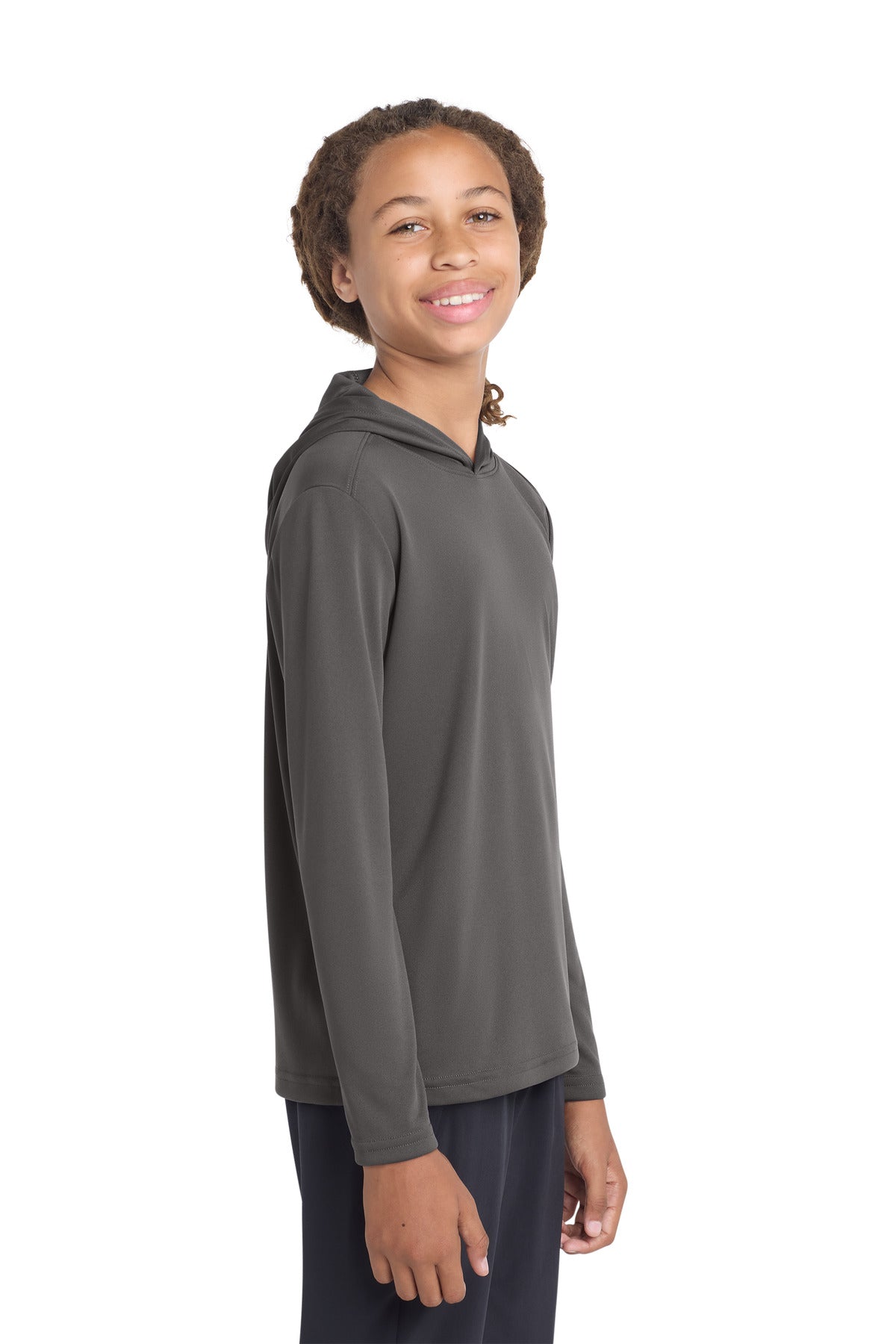 Sport-Tek  Youth PosiCharge  Competitor  Hooded Pullover - Iron Grey
