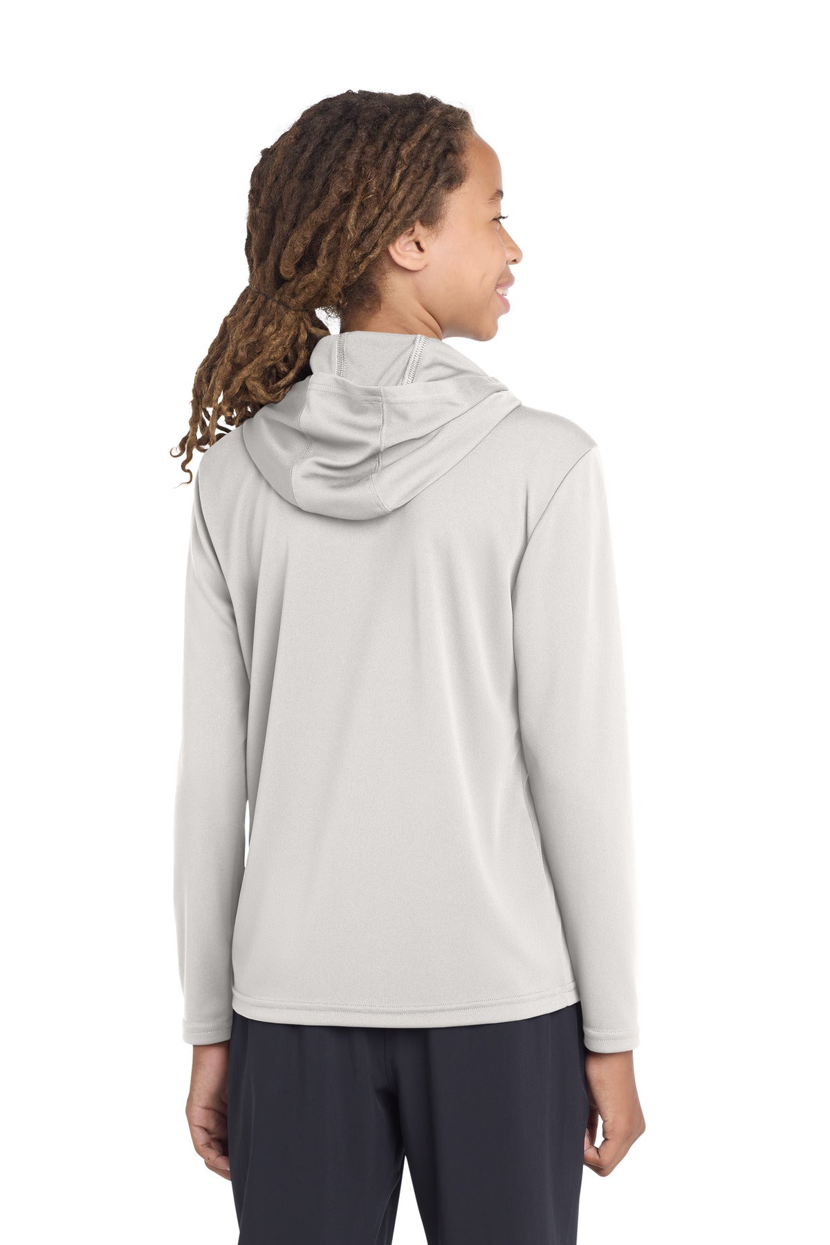 Sport-Tek  Youth PosiCharge  Competitor  Hooded Pullover - Silver