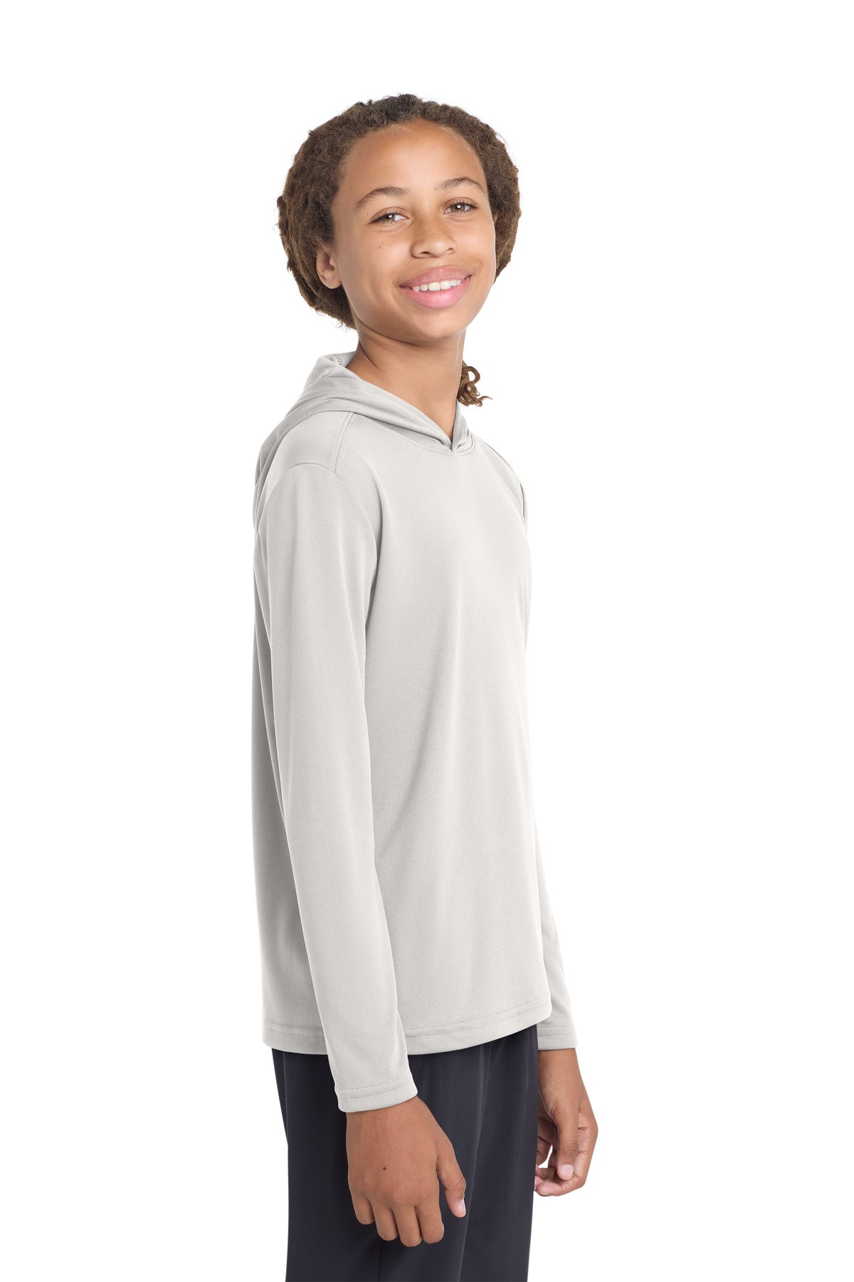 Sport-Tek  Youth PosiCharge  Competitor  Hooded Pullover - Silver