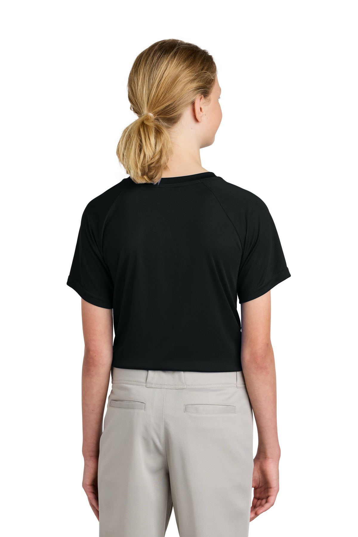 Sport-Tek Youth PosiCharge Competitor 2-Button Henley - Black