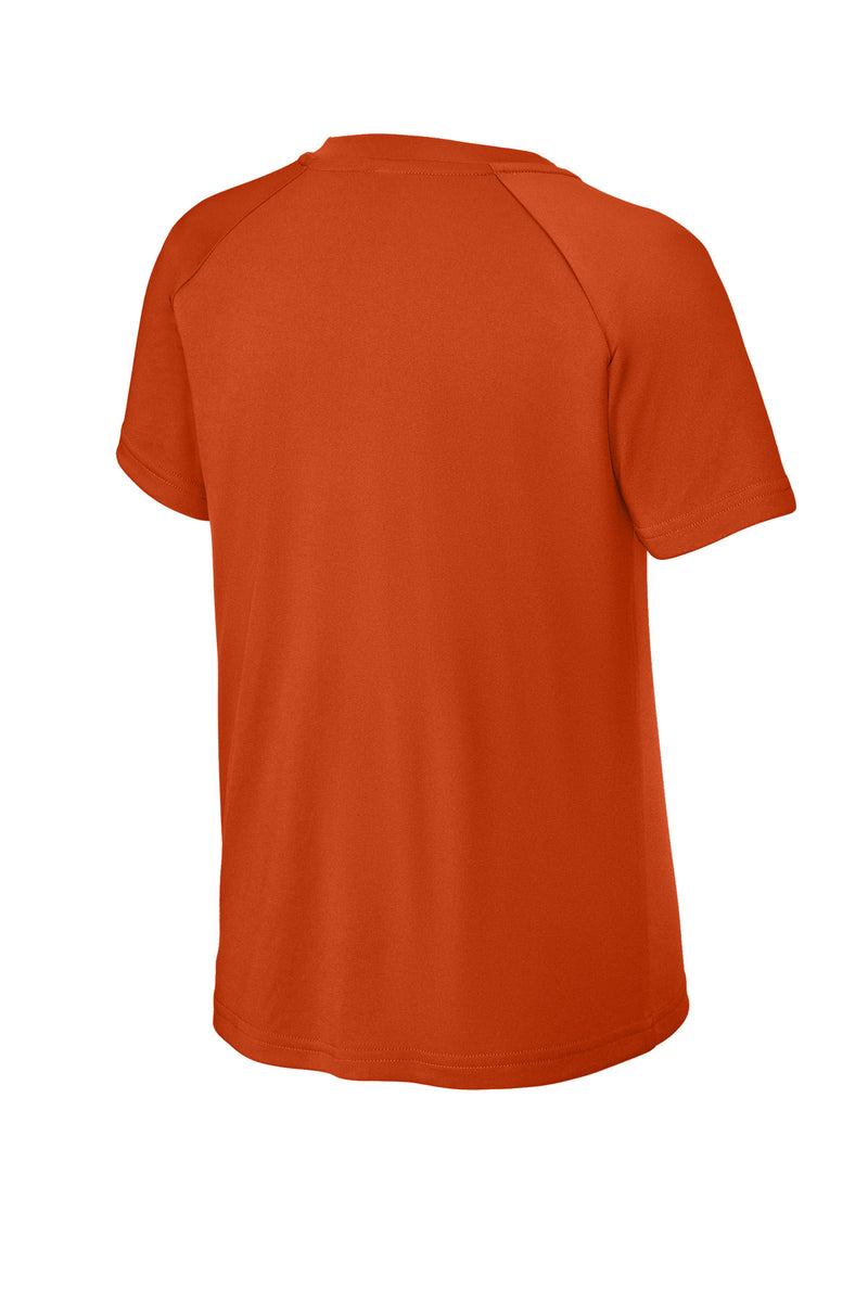 Sport-Tek Youth PosiCharge Competitor 2-Button Henley - Deep Orange