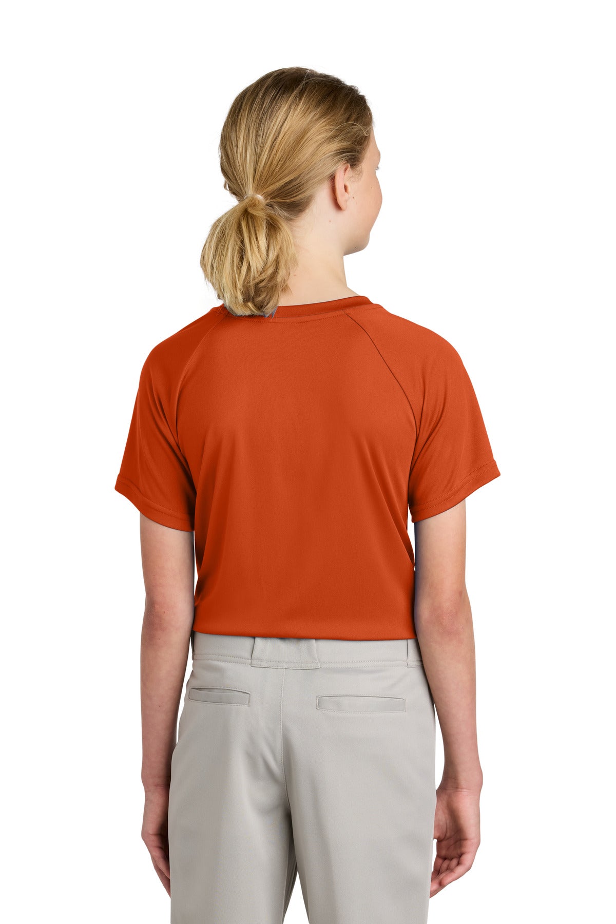 Sport-Tek Youth PosiCharge Competitor 2-Button Henley - Deep Orange