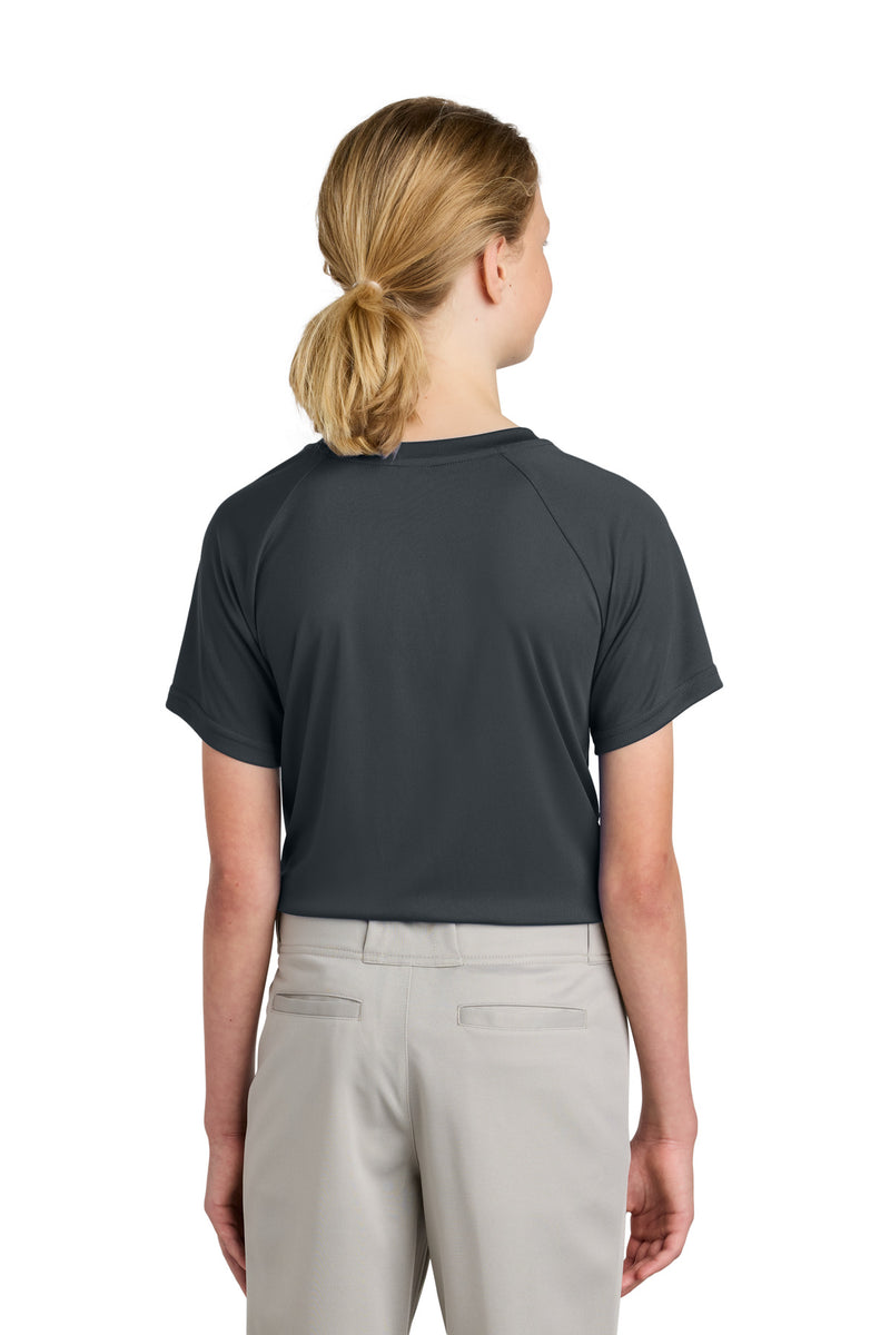 Sport-Tek Youth PosiCharge Competitor 2-Button Henley - Iron Grey