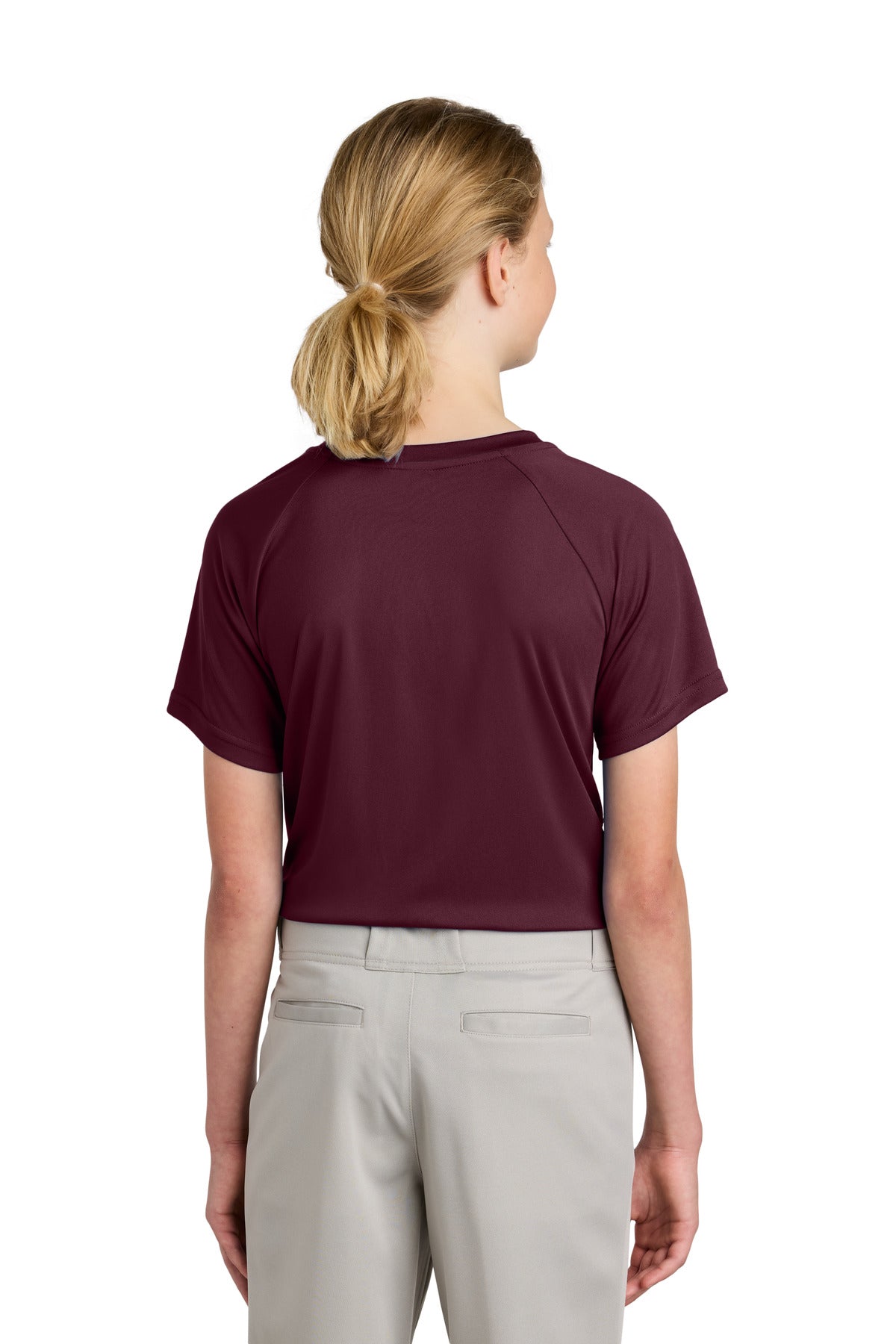Sport-Tek Youth PosiCharge Competitor 2-Button Henley - Maroon
