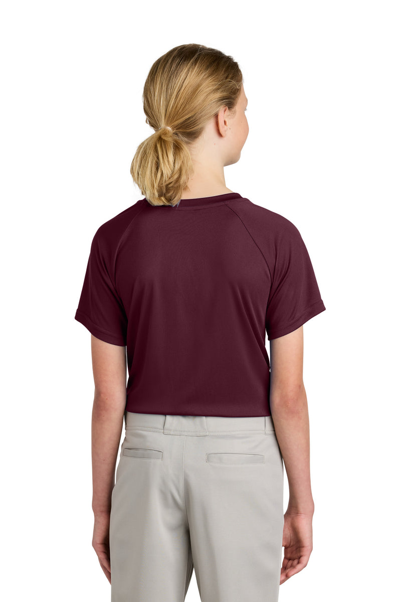Sport-Tek Youth PosiCharge Competitor 2-Button Henley - Maroon