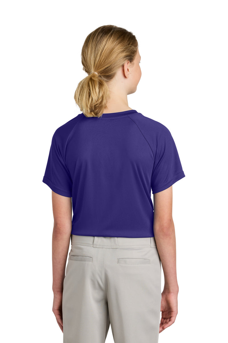 Sport-Tek Youth PosiCharge Competitor 2-Button Henley - Purple