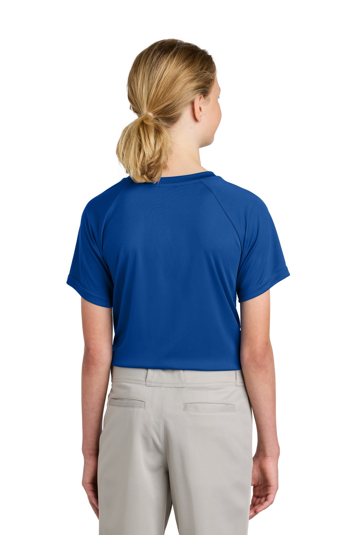 Sport-Tek Youth PosiCharge Competitor 2-Button Henley - True Royal