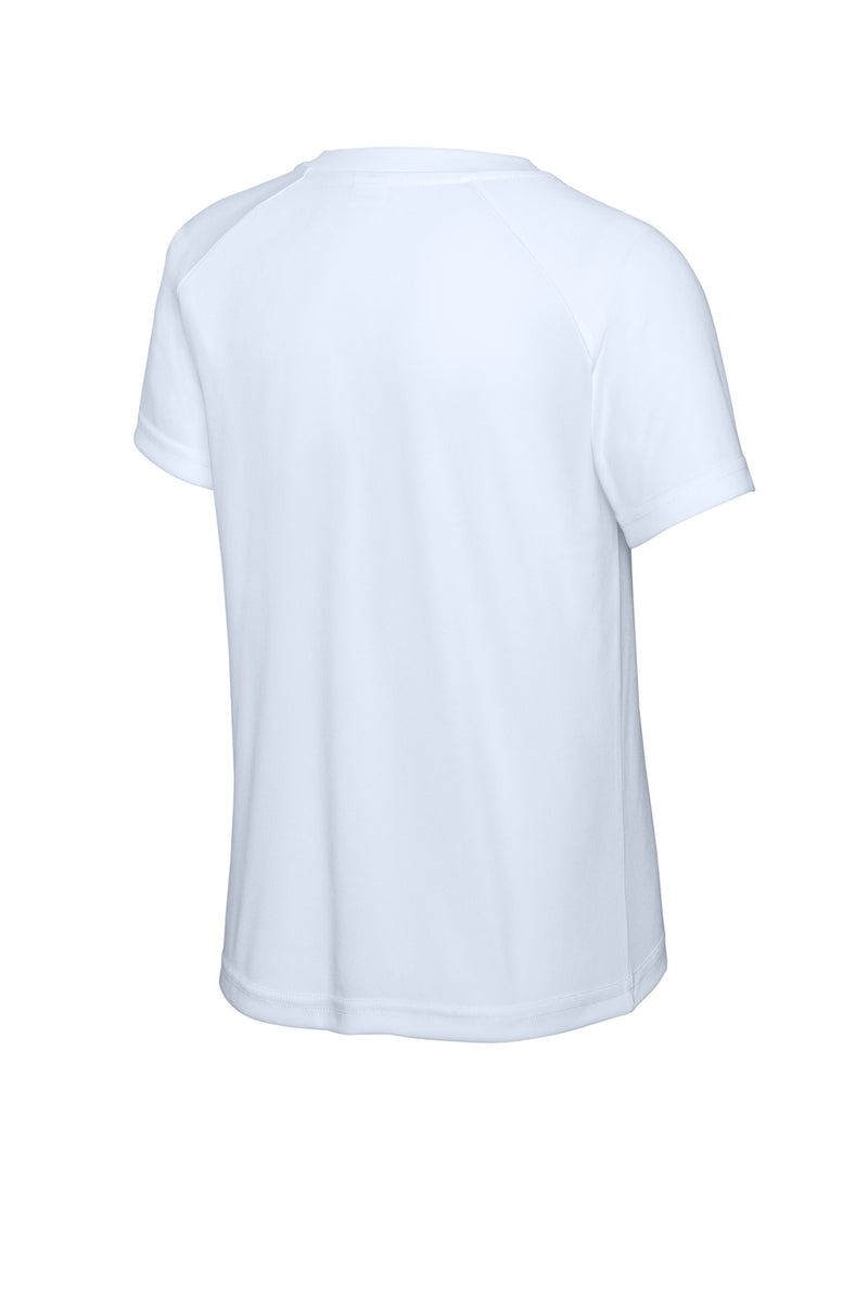 Sport-Tek Youth PosiCharge Competitor 2-Button Henley - White