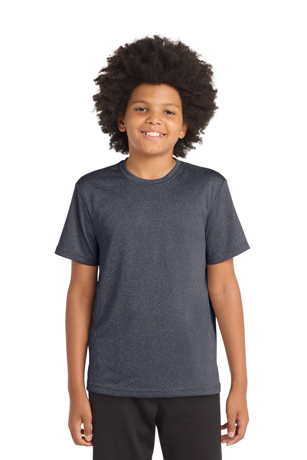 Sport-Tek Youth Heather Contender Tee - Graphite Heather