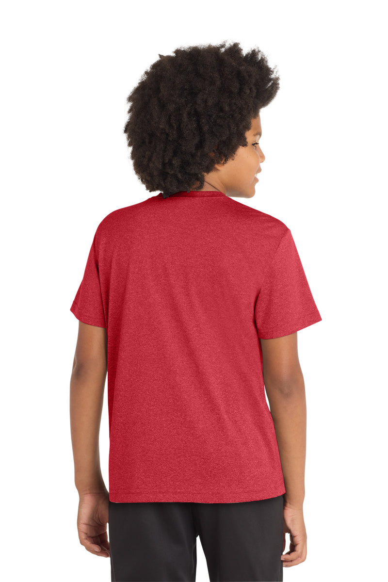 Sport-Tek Youth Heather Contender Tee - Scarlet Heather