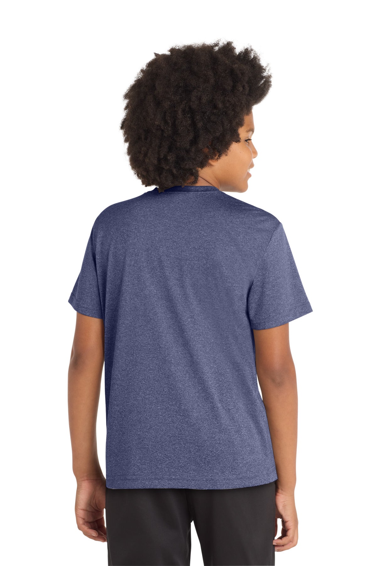Sport-Tek Youth Heather Contender Tee - True Navy Heather