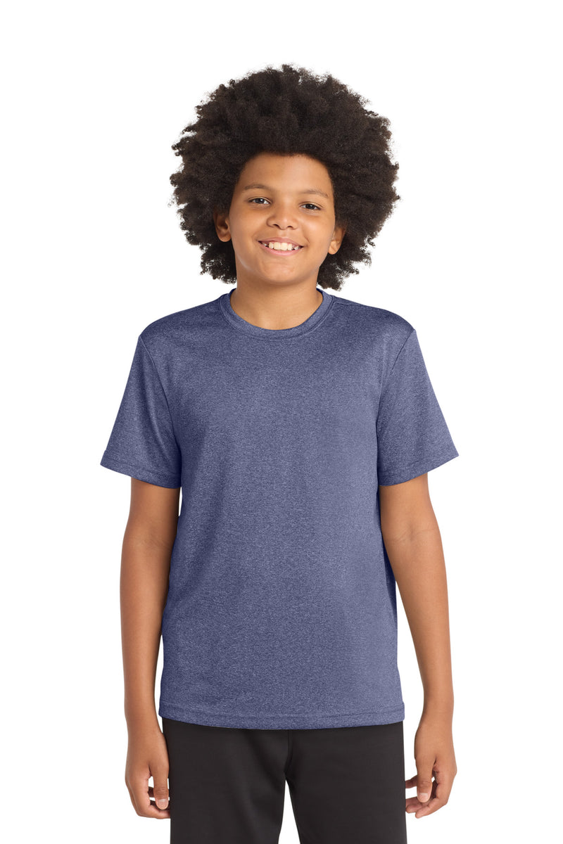 Sport-Tek Youth Heather Contender Tee - True Navy Heather