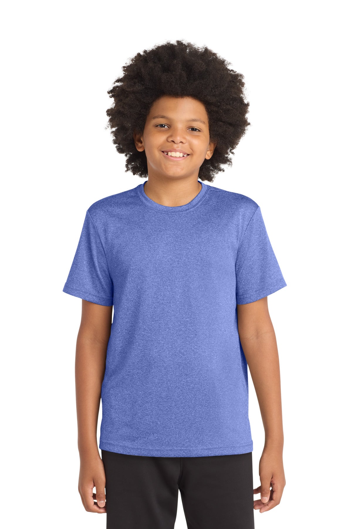 Sport-Tek Youth Heather Contender Tee - True Royal Heather