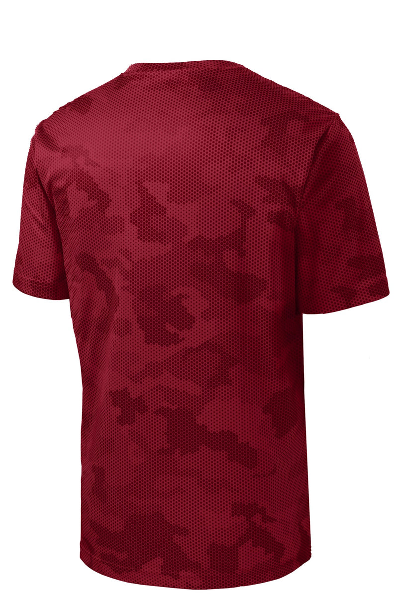 Sport-Tek Youth CamoHex Tee - Deep Red
