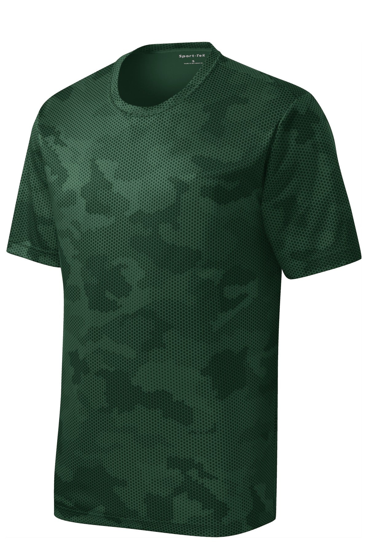 Sport-Tek Youth CamoHex Tee - Forest Green
