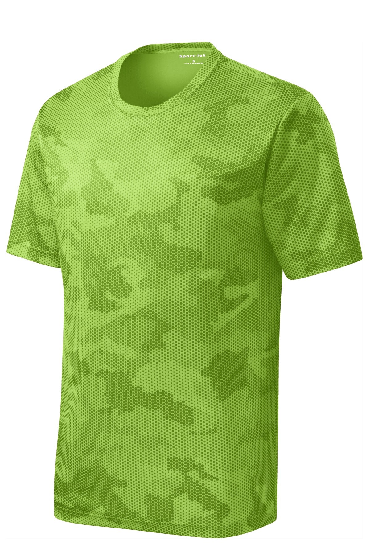 Sport-Tek Youth CamoHex Tee - Lime Shock