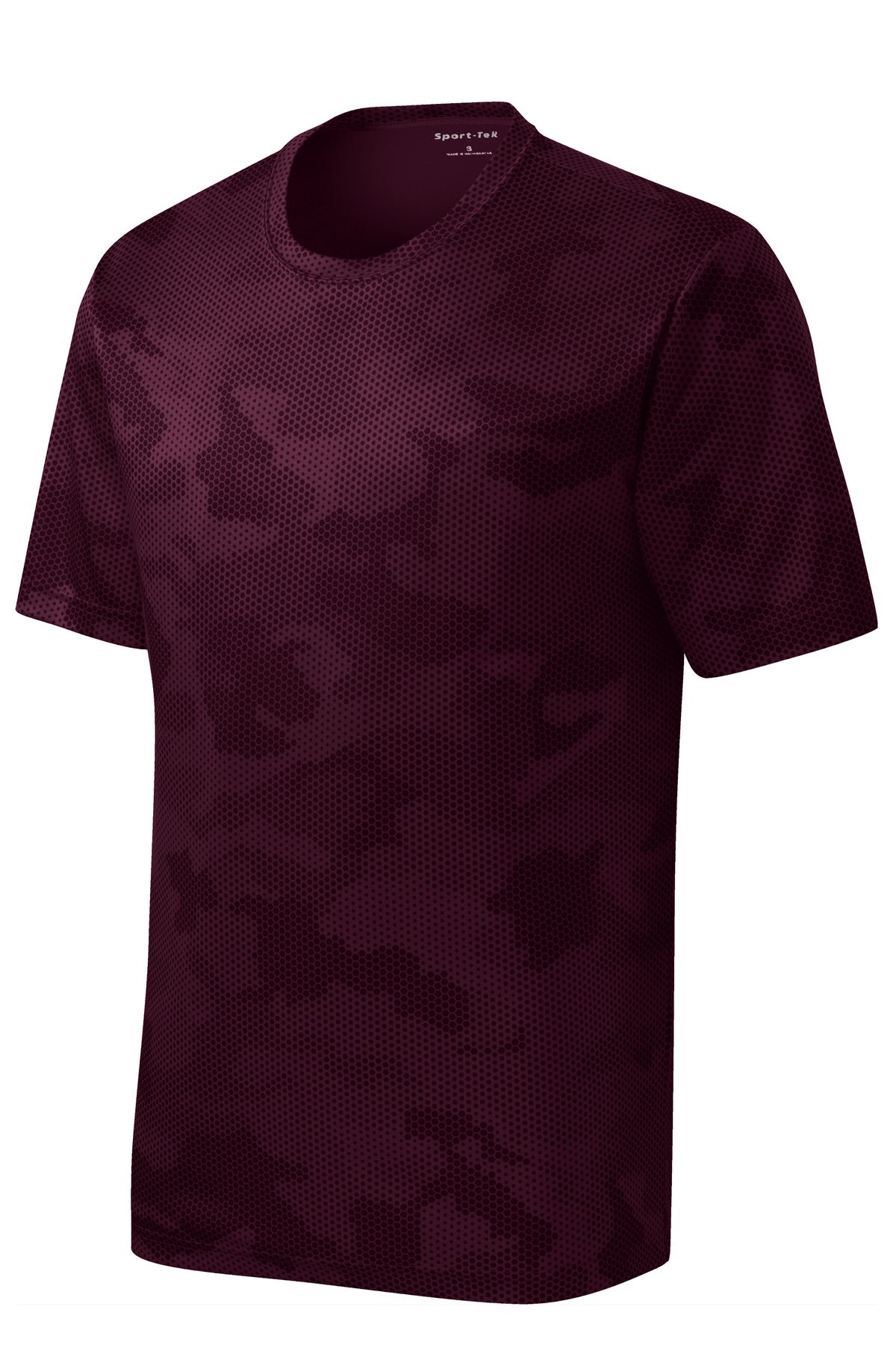 Sport-Tek Youth CamoHex Tee - Maroon