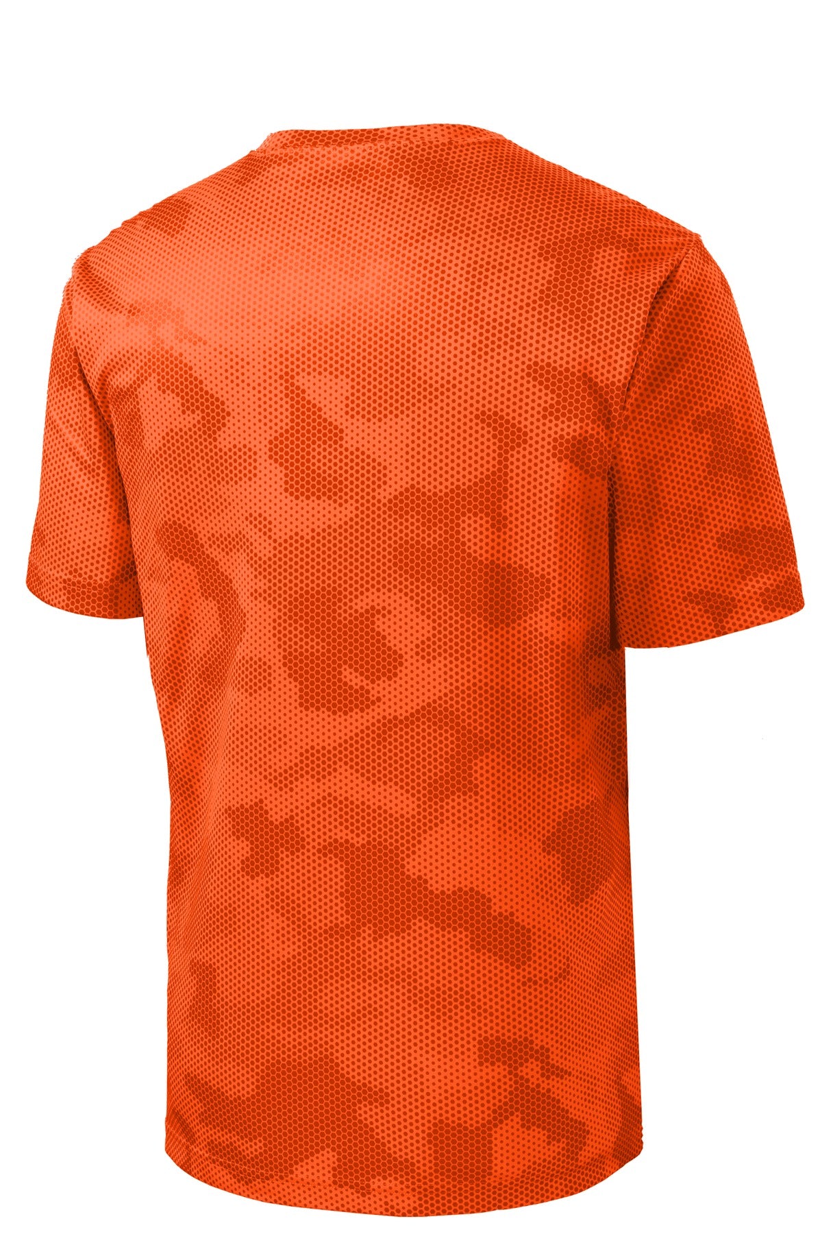 Sport-Tek Youth CamoHex Tee - Neon Orange
