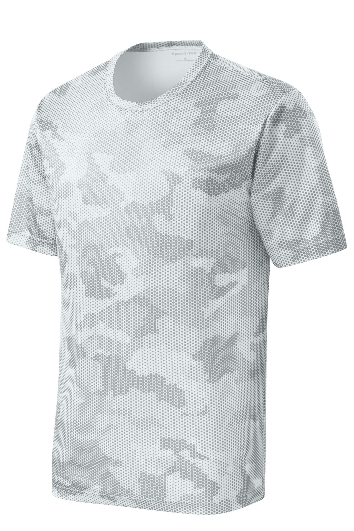 Sport-Tek Youth CamoHex Tee - White