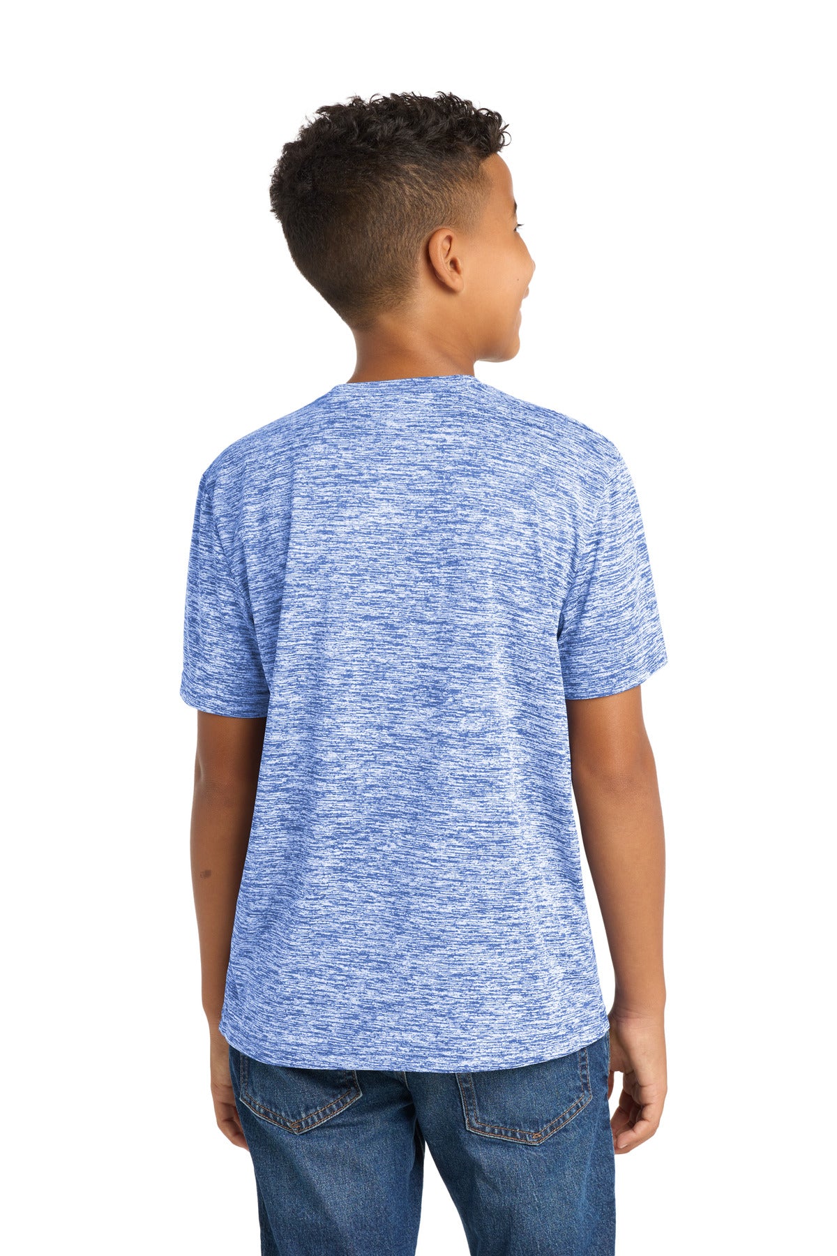 Sport-Tek Youth PosiCharge Electric Heather Tee - True Royal Electric