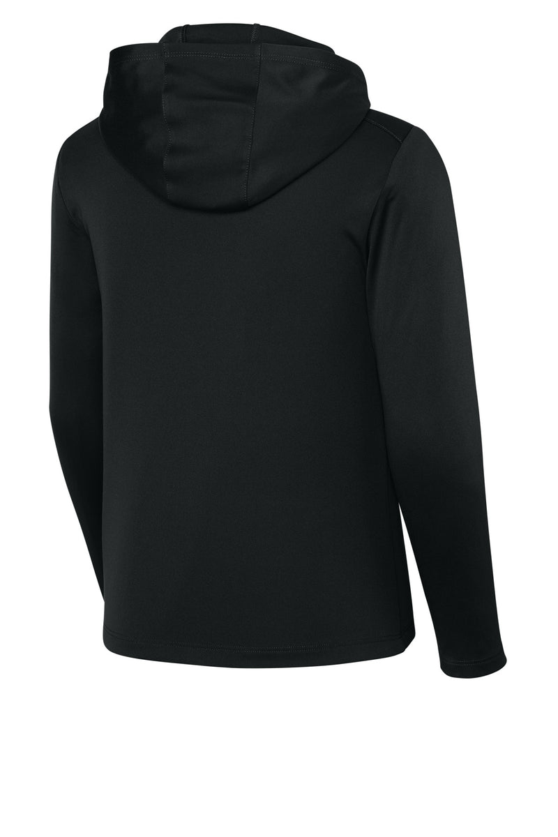 Sport-Tek Youth Posi-UV Pro Long Sleeve Hoodie - Black