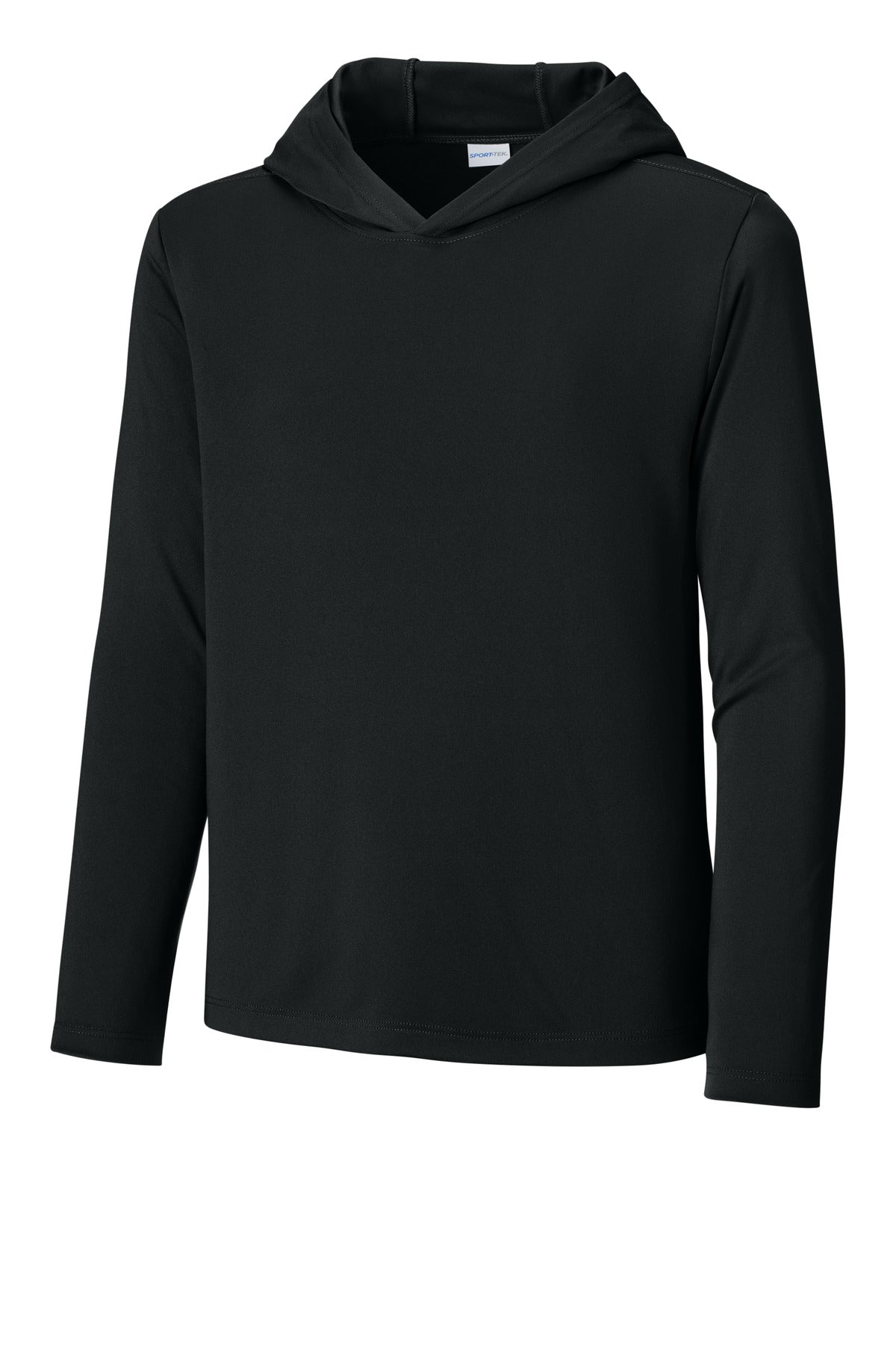 Sport-Tek Youth Posi-UV Pro Long Sleeve Hoodie - Black