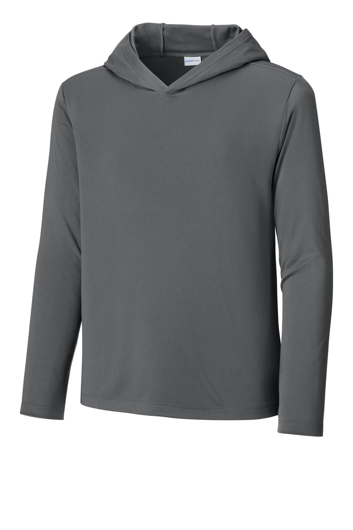 Sport-Tek Youth Posi-UV Pro Long Sleeve Hoodie - Dark Smoke Grey