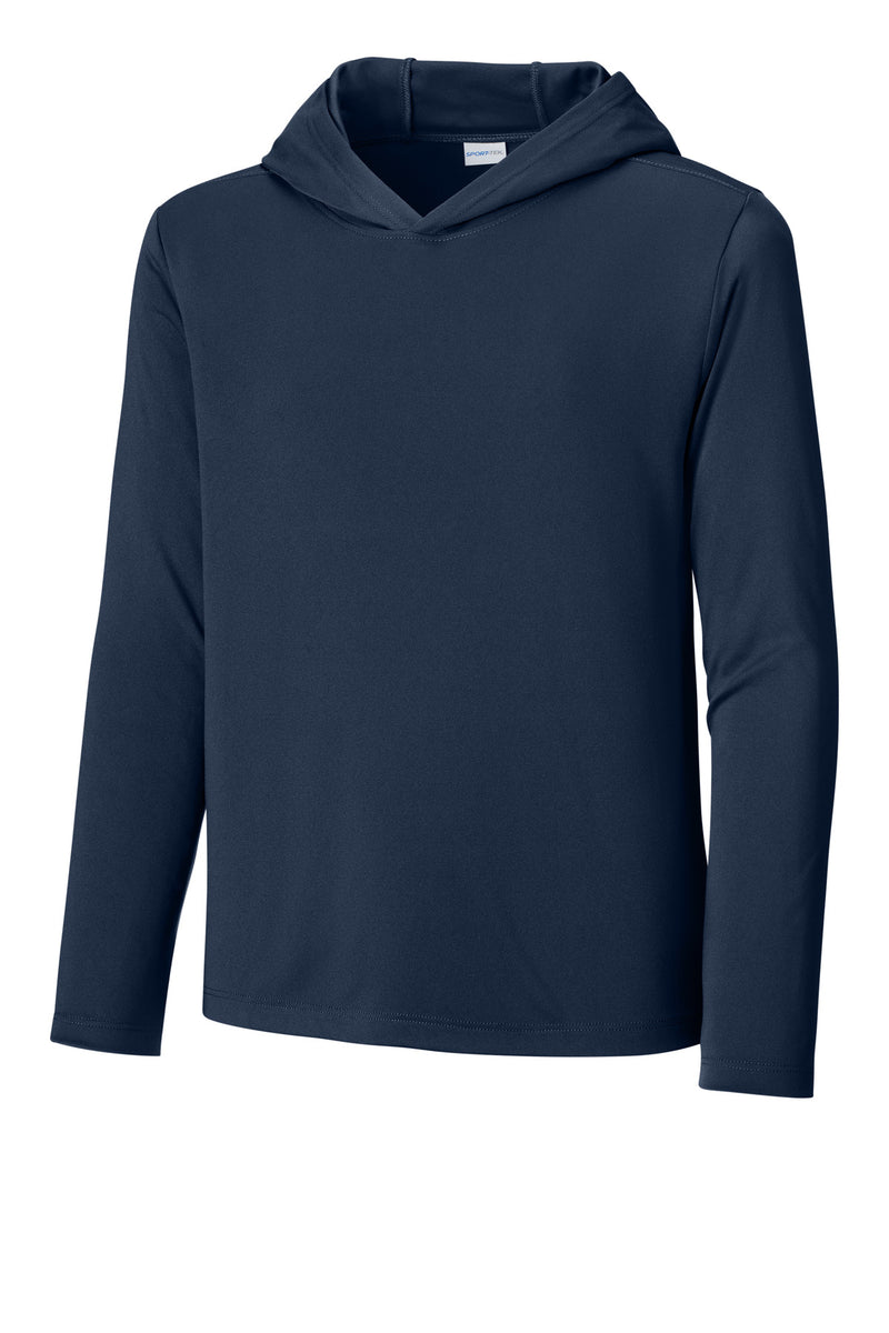 Sport-Tek Youth Posi-UV Pro Long Sleeve Hoodie - True Navy