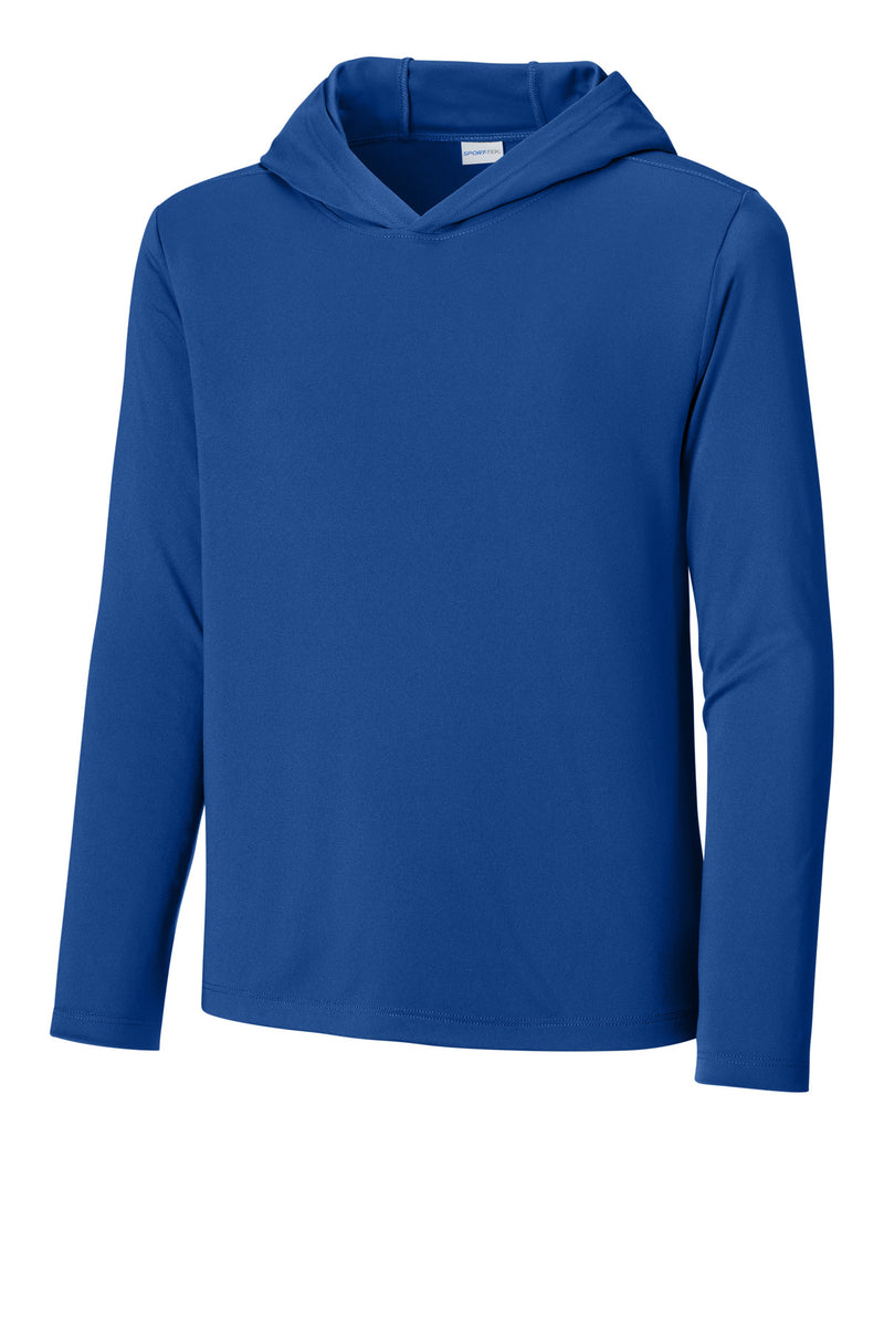 Sport-Tek Youth Posi-UV Pro Long Sleeve Hoodie - True Royal