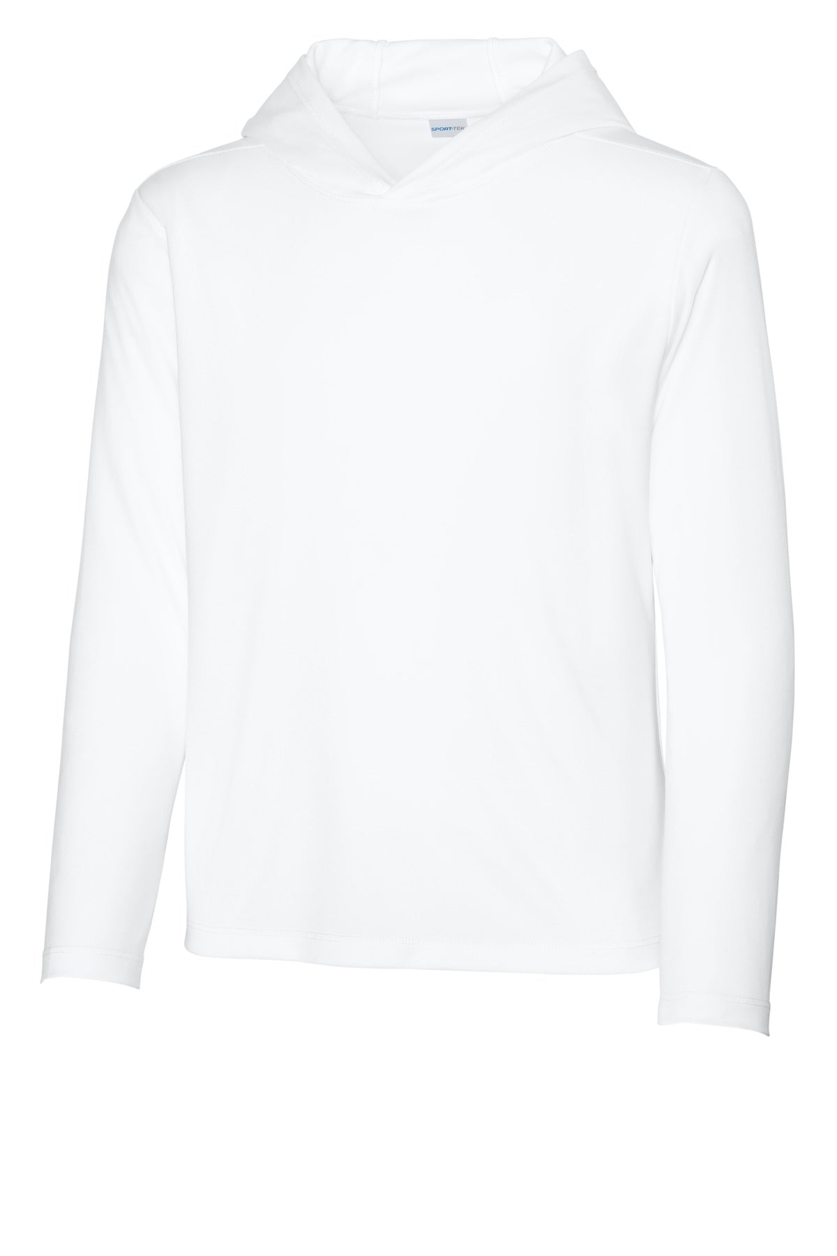 Sport-Tek Youth Posi-UV Pro Long Sleeve Hoodie - White