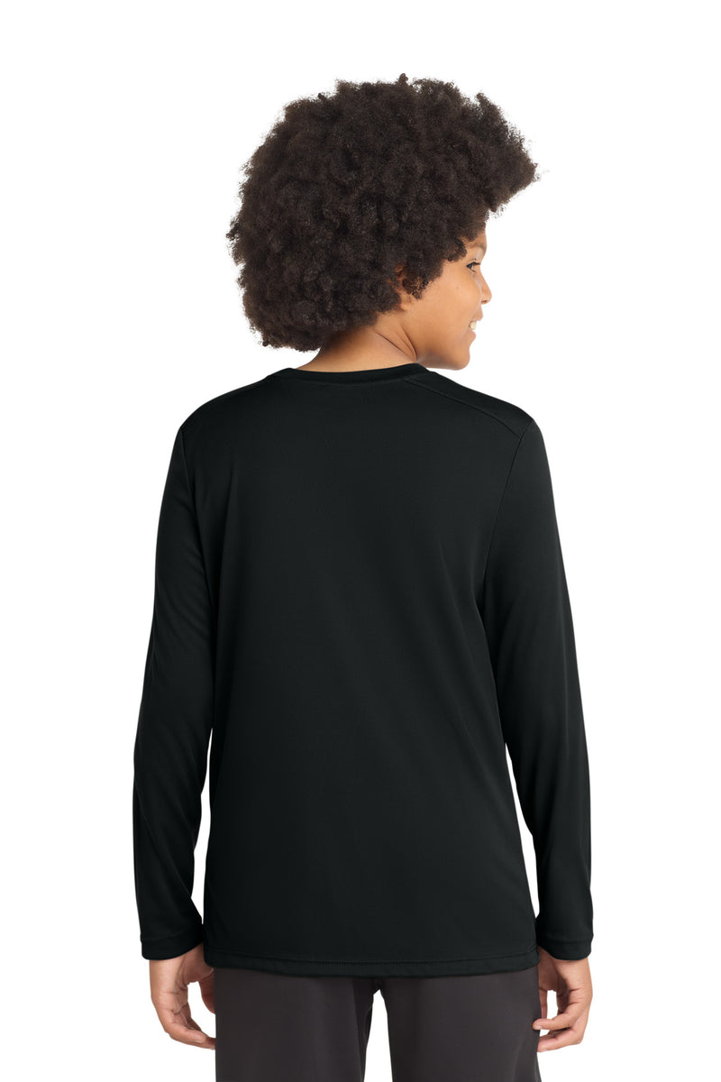 Sport-Tek  Youth Posi-UV Pro Long Sleeve Tee - Black