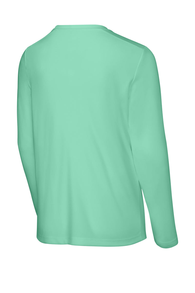 Sport-Tek  Youth Posi-UV Pro Long Sleeve Tee - Bright Seafoam