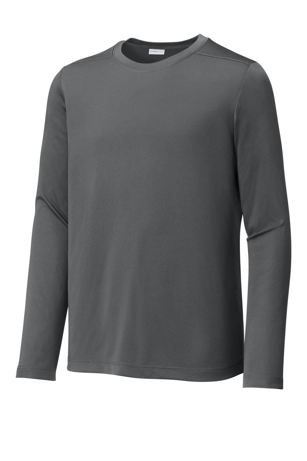Sport-Tek  Youth Posi-UV Pro Long Sleeve Tee - Dark Smoke Grey