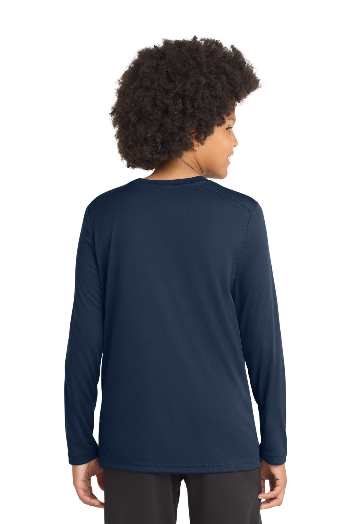 Sport-Tek  Youth Posi-UV Pro Long Sleeve Tee - True Navy