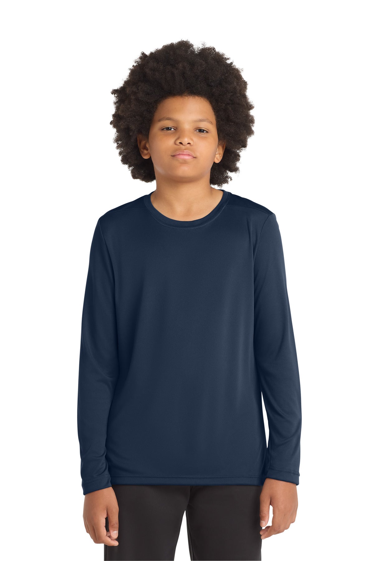 Sport-Tek  Youth Posi-UV Pro Long Sleeve Tee - True Navy
