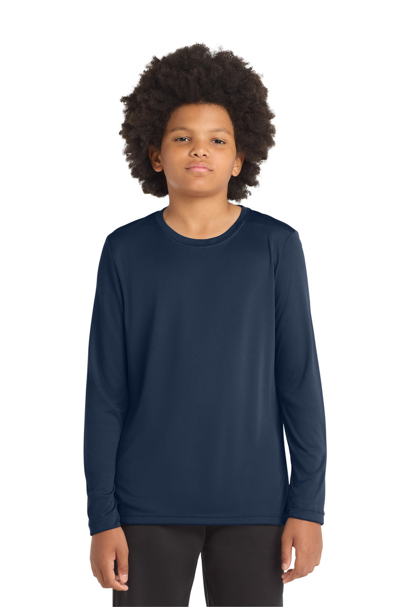 Sport-Tek  Youth Posi-UV Pro Long Sleeve Tee - True Navy