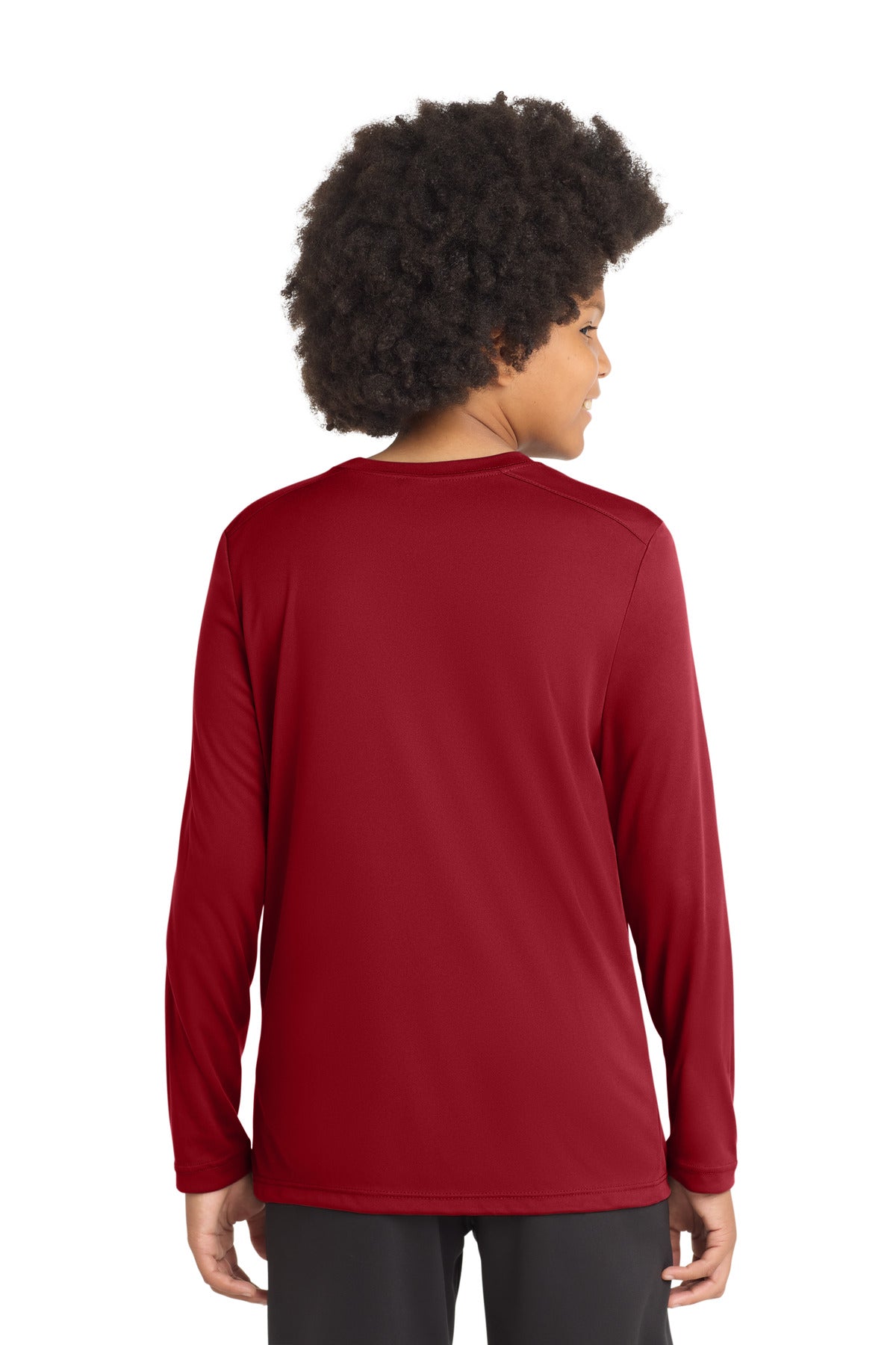 Sport-Tek  Youth Posi-UV Pro Long Sleeve Tee - True Red
