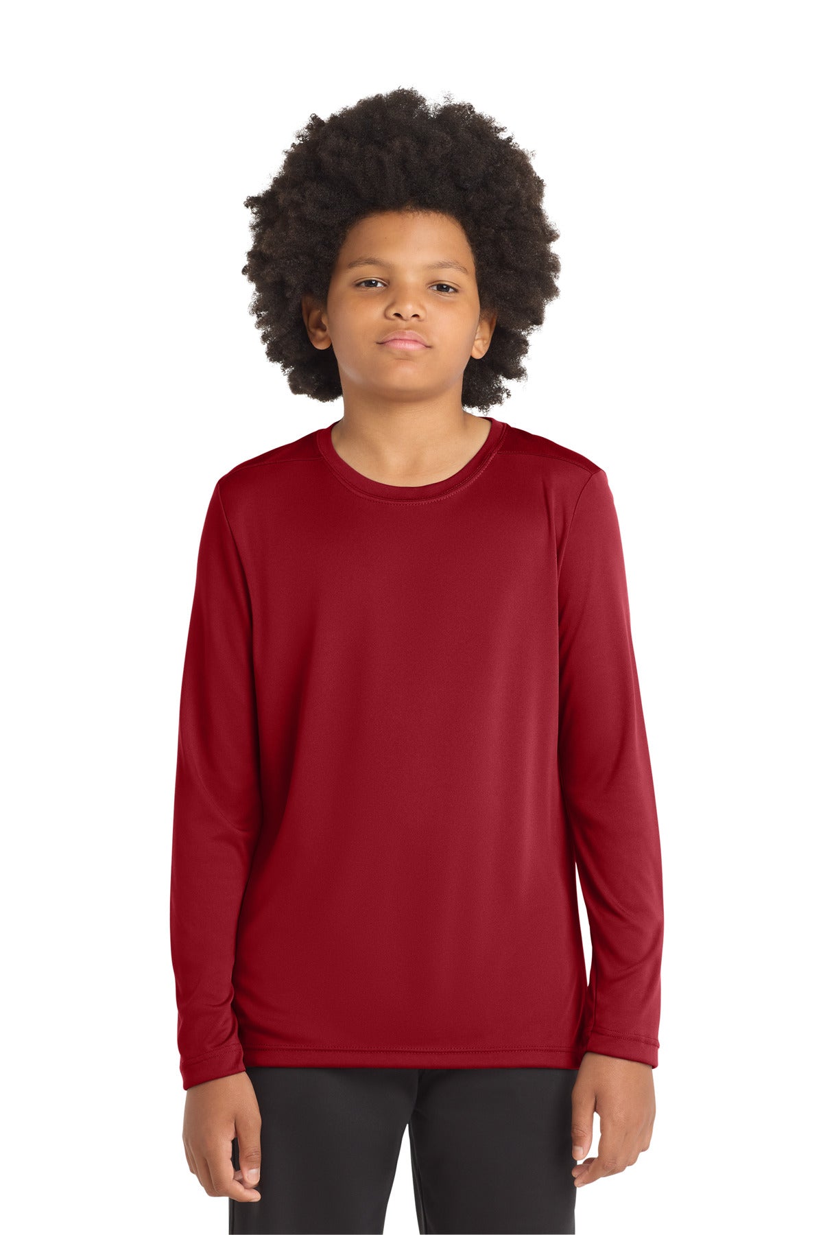 Sport-Tek  Youth Posi-UV Pro Long Sleeve Tee - True Red