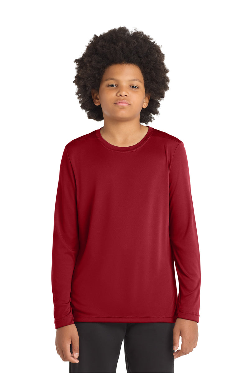 Sport-Tek  Youth Posi-UV Pro Long Sleeve Tee - True Red