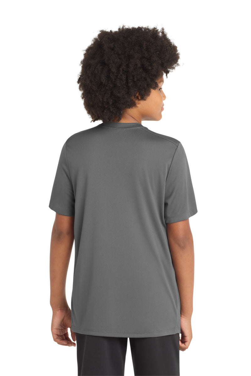 Sport-Tek  Youth Posi-UV Pro Tee - Dark Smoke Grey