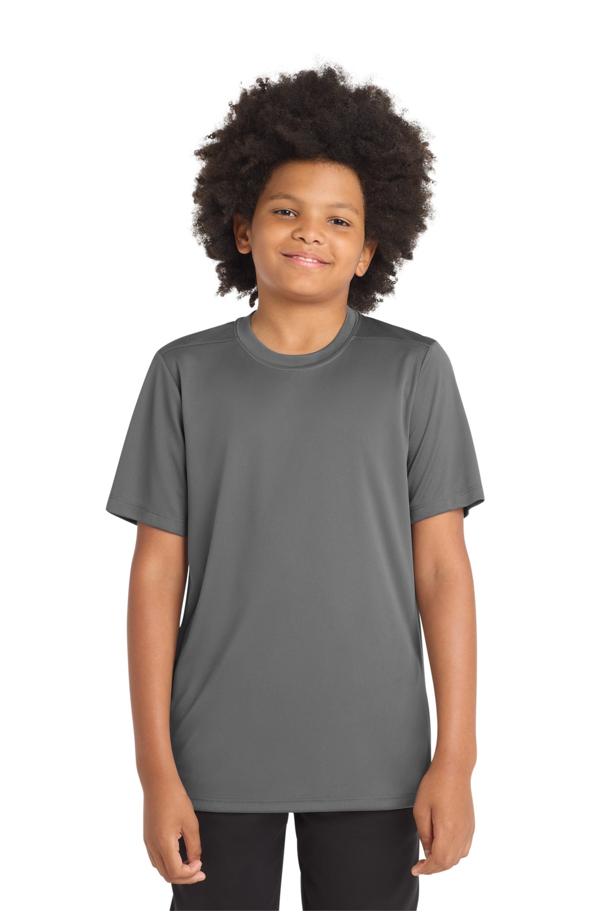 Sport-Tek  Youth Posi-UV Pro Tee - Dark Smoke Grey