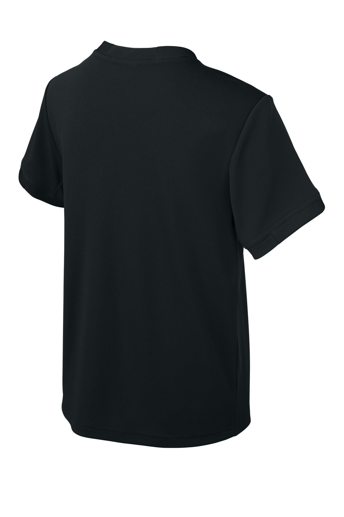 Sport-Tek Youth Club Short Sleeve Crew - Black/ Black