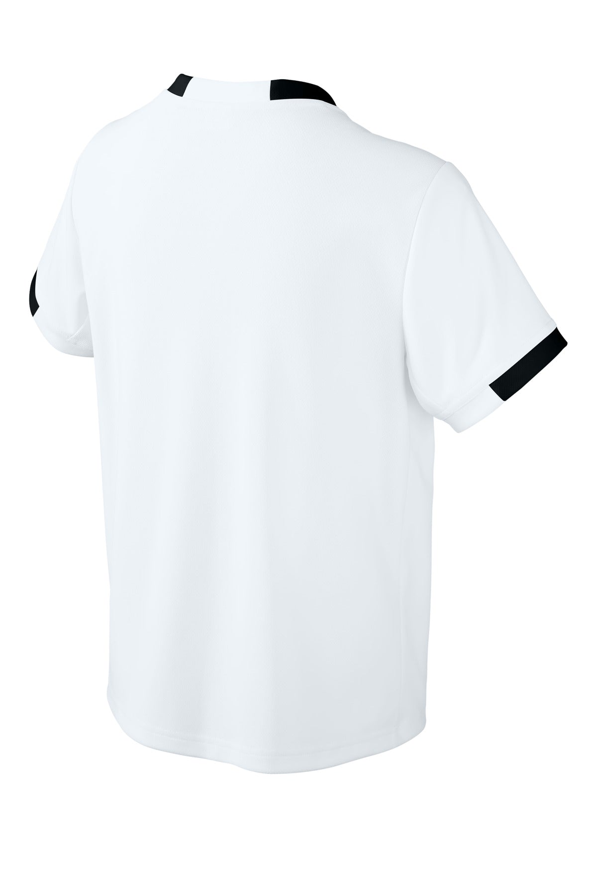 Sport-Tek Youth Club Short Sleeve Crew - White/ Black